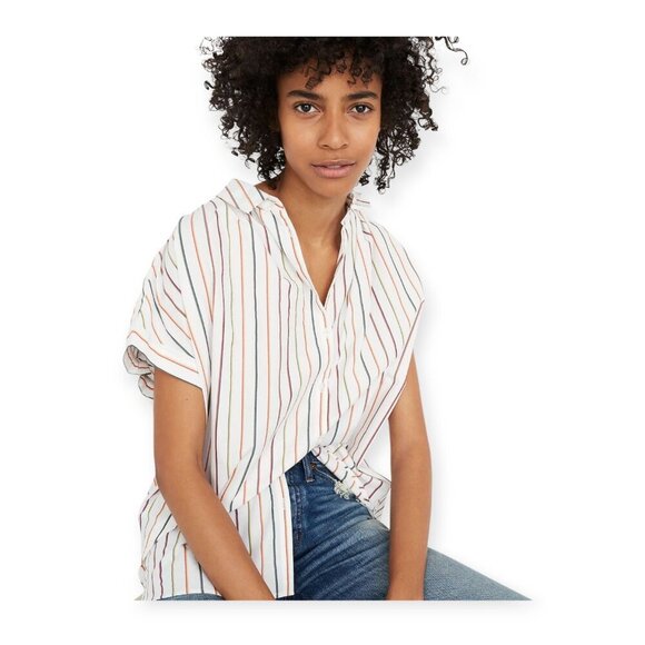 Madewell Central Oversized Sadie Stripe Shirt Small - Picture 12 of 12